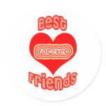 Best Friends Forever Round Sticker