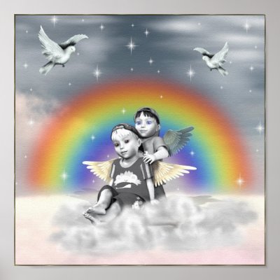 Best Friends in Heaven Posters by BrokenWings3D