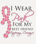Best Friend's Inspiring Courage - Breast Cancer Shirt