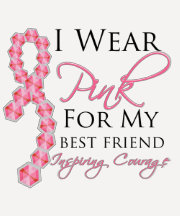 Best Friend's Inspiring Courage - Breast Cancer Shirt