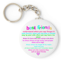 best friends key chain