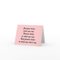Best friends listen card