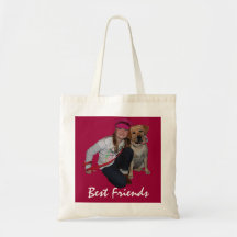 Best Friends-Pretty Girl & Puppy Canvas Bag