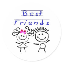Best friends stick figure