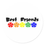 Best Friends Round Sticker