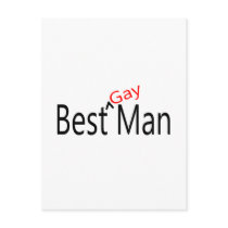 Best Gay Man Wedding Post Card