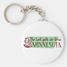 Best Girls are from Minnesota Keychains