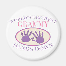 Best Grammy Hands Down T-shirt Refrigerator Magnet