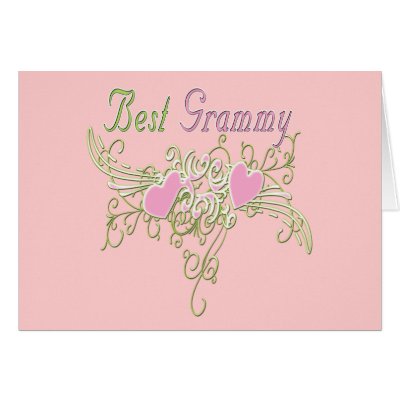 Best Grammy Swirling Hearts Cards by DesignsOutOfMind