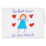 Best Gran In The World Greeting Card