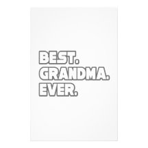 Best Grandma Ever Personalized Stationery