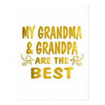 Best Grandma & Grandpa Postcard