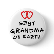 Best Grandma On Earth Pinback Button