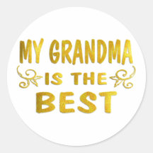 Best Grandma Round Stickers