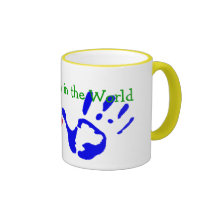 Best Grandma with Handprints Mug