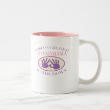 Best Grandmama Hands Down T-shirt Mug