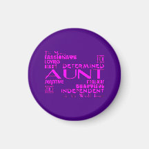 Best & Greastest Aunties & Aunts : Qualities Refrigerator Magnets