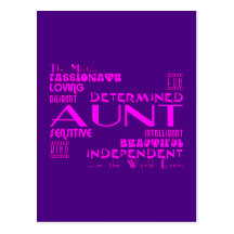 Best & Greastest Aunties & Aunts : Qualities Postcard
