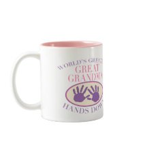 Best Great Grandma Hands Down T-shirt Coffee Mugs