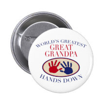 Best Great Grandpa Hands Down Buttons