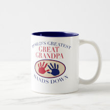 Best Great Grandpa Hands Down Coffee Mug