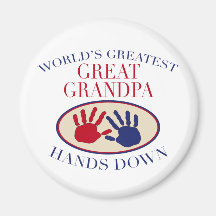 Best Great Grandpa Hands Down Refrigerator Magnet
