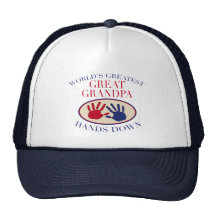 Best Great Grandpa Hands Down Trucker Hats