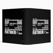 Best & Greatest Fathers & Dads Qualities of a Man Vinyl Binder