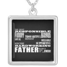 Best & Greatest Fathers & Dads Qualities of a Man Custom Necklace