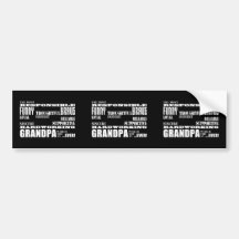 Best & Greatest Grandfathers & Grandpas Qualities Bumper Stickers
