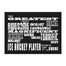 Best Ice Hockey Players Greatest Ice Hockey Player Gallery Wrap Canvas