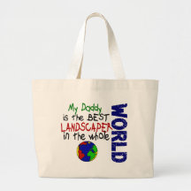 Best Landscaper In World 2 (Daddy) Canvas Bags