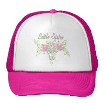 Best Little Sister Swirling Hearts Trucker Hats