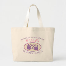Best Mamaw Hands Down T-shirt Tote Bag