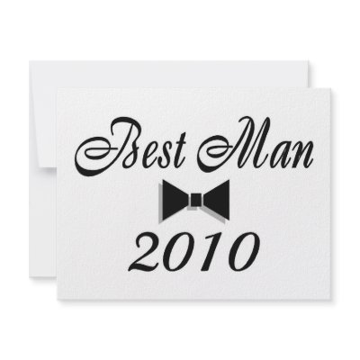 Best Man 2010 (Bowtie) Personalized Invitations by CelebrationZazzle
