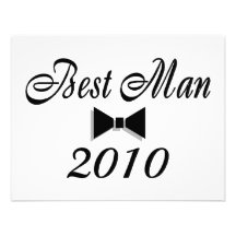 Best Man 2010 (Bowtie) Personalized Invitations