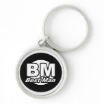 Best Man Black and White Premium Keychain keychains
