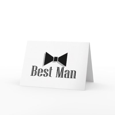 Best Man (Bow Tie 2) Greeting Cards by BacheloretteGirl