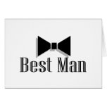 Best Man (Bow Tie 2) Greeting Cards