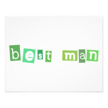 Best Man green design! Personalized Invitation