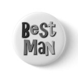 Best Man Grey Buttons