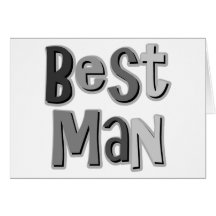 Best Man Grey Greeting Cards