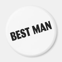 Best Man Wedding Black Refrigerator Magnet