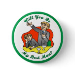 Best Man Wedding ID  Button