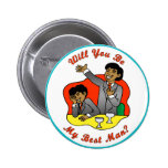 Best Man Wedding ID Button