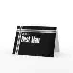 BEST MAN Wedding Invitation with Stripes cards