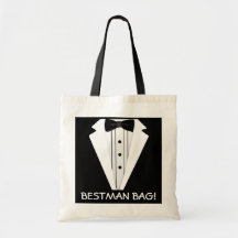 Best Man-Wedding-Tuxedo Canvas Bag