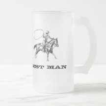Best Man  Western Frosted Mugs