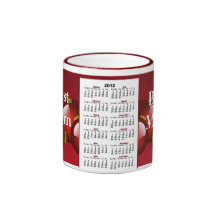 Best Mom 2012 Calendar Red Ornaments Coffee Mug