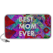 BEST MOM EVER Colorful Floral Mothers Day Gifts iPod Speaker